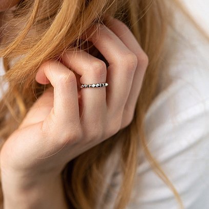 Кольцо "Mona" в белом золоте к07433 №8