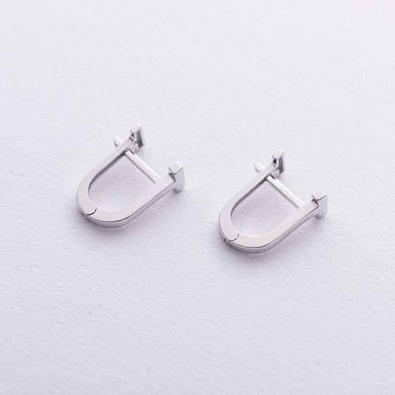 Серьги "Tina" в белом золоте с08794 №5