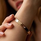 Жесткий браслет "Love" с бриллиантами (желтое золото) 523453121 от ювелирного магазина Оникс - 1