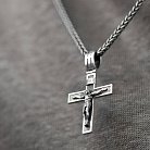 Срібний хрест "Розп'яття. Спаси і Збережи" 1173 от ювелирного магазина Оникс - 4