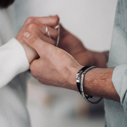 Чоловічий срібний браслет Zancan EXB706 №2