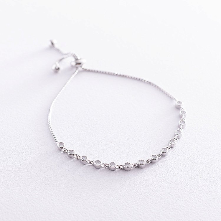 Срібний браслет з фіанітами 141495 від ювелірного магазину Онікс