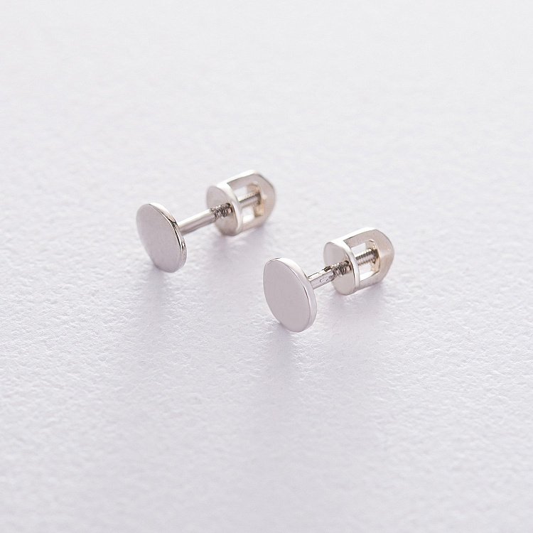 Золоті сережки-пусети "Кружечки" с06475 від ювелірного магазину Онікс