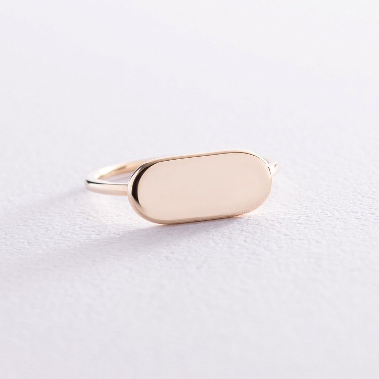 Кольцо в желтом золоте (возможна гравировка) к07206 от ювелирного магазина Оникс - 2