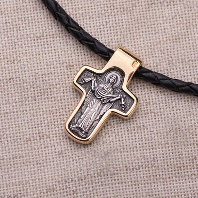 Серебряный крест (чернение, позолота) 132439 №7