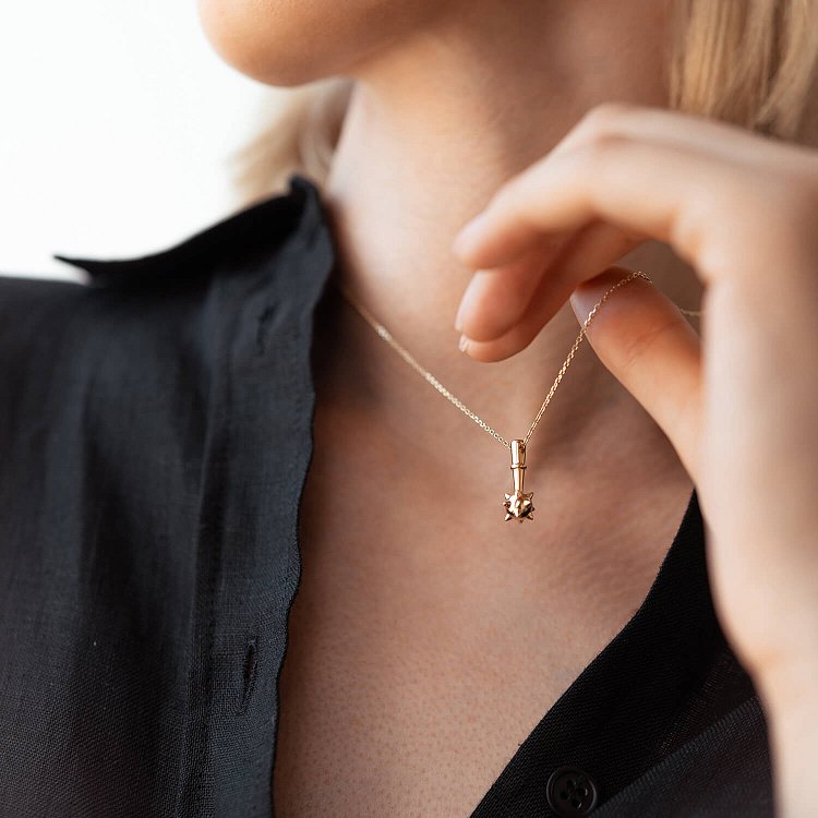 Колье "Булава" в желтом золоте кол02260 от ювелирного магазина Оникс - 13