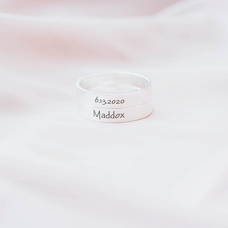 ﻿Срібна каблучка з гравіюванням 112565 від ювелірного магазину Онікс - 9