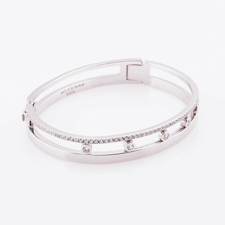 Серебряный браслет с фианитами 141010 от ювелирного магазина Оникс - 2