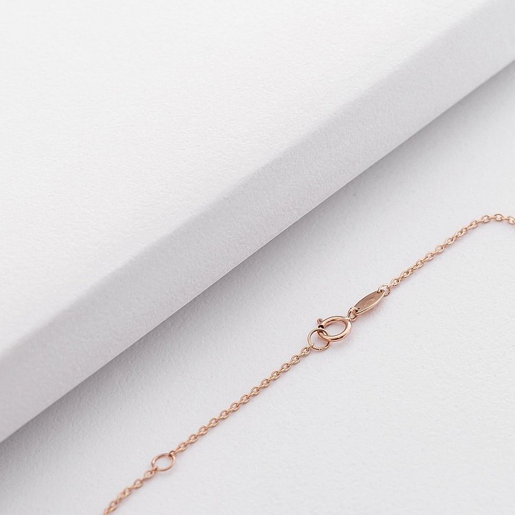 Золотий браслет на ногу "Конюшина" б03683 від ювелірного магазину Онікс - 1