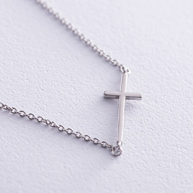Срібне кольє "Хрестик" 1094 від ювелірного магазину Онікс - 2