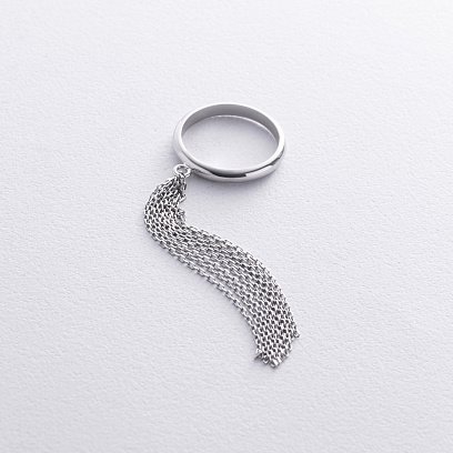 Каблучка з ланцюжками (біле золото) к07476 №10