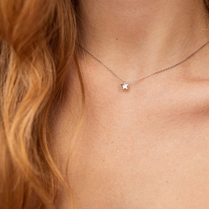Серебряное колье "Звездочка" 908-01086 №9