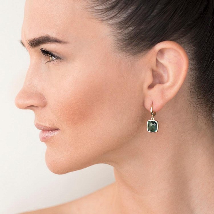 Золотые серьги с кварцем 14048686к от ювелирного магазина Оникс - 4