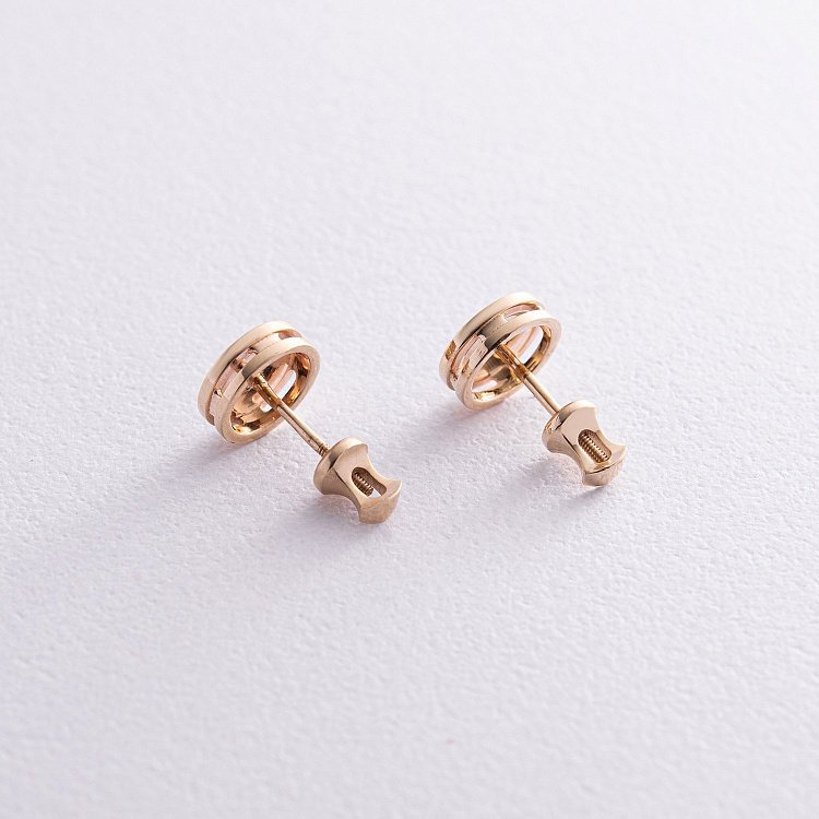 Золоті сережки - пусети з чорними діамантами 334483122 від ювелірного магазину Онікс - 4