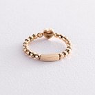 Золотое кольцо с сердечком (фианит) к06182 от ювелирного магазина Оникс - 3