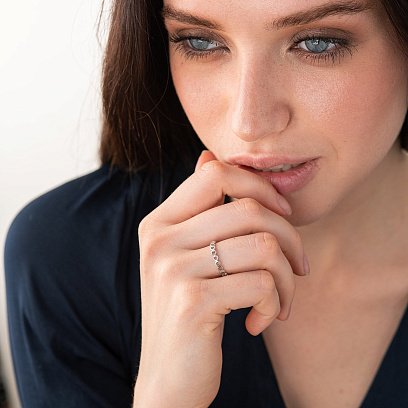 Золотое кольцо "Сердечки" к06847 №5