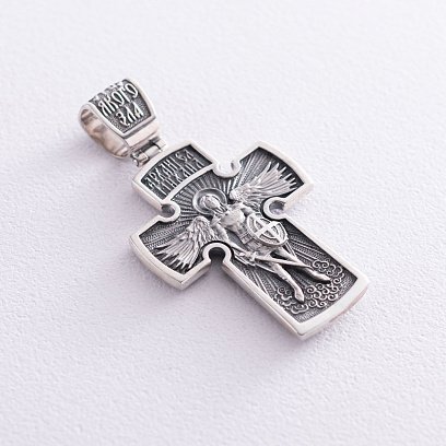Серебряный крест ''Распятие. Архангел Михаил.'' 132514 №8