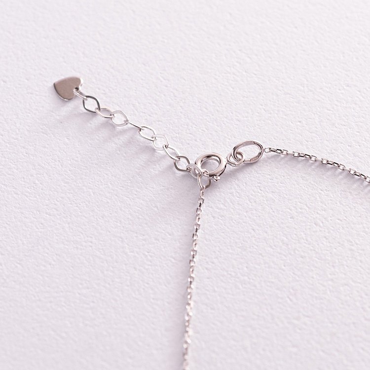 Колье "Шар" в белом золоте (0.5 см) кол02006 от ювелирного магазина Оникс - 3