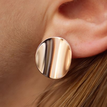 Золотые серьги "Совершенство" 470085 №2