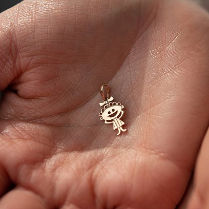 Золотая подвеска "Девочка" п00917 №2