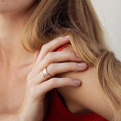 Каблучка "Gina" у червоному золоті к07569 №2