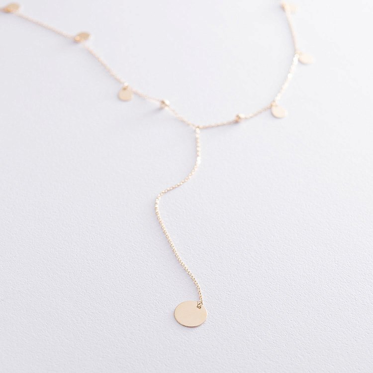 Кольє "Крапельки" в жовтому золоті кол01630 від ювелірного магазину Онікс - 4