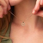 Золотий кулон "Сердечко" (діамант) пб0175nl от ювелирного магазина Оникс - 1