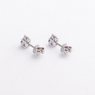 Золотые серьги - пусеты (бриллианты, сапфиры) сб0435nl от ювелирного магазина Оникс - 2