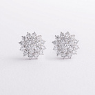 Золоті сережки - пусети "Квіточки" з діамантами сб0663cha от ювелирного магазина Оникс