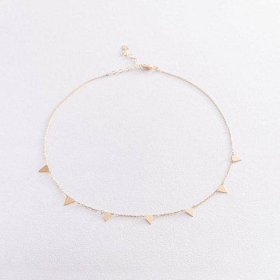 Золотое колье "Треугольники" кол01454 №2