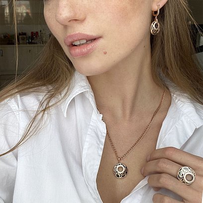 Эксклюзивные золотые серьги с03936 №3