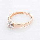 Золотое помолвочное кольцо с фианитом к04715 от ювелирного магазина Оникс - 2