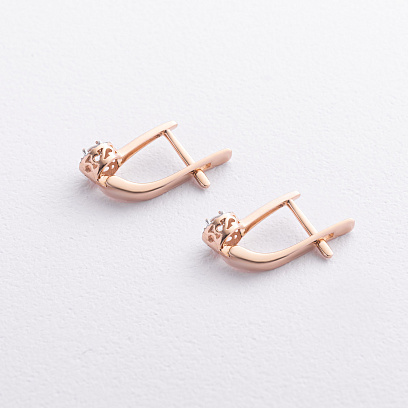 Золоті сережки з діамантами 23493аг №2