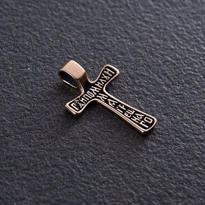 Золотой крестик (чернение) п03248 №7