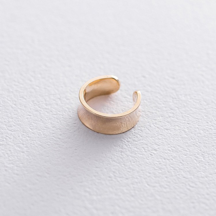 Сережка - каффа в жовтому золоті с06377 від ювелірного магазину Онікс