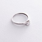 Помолвочное кольцо в белом золоте (бриллиант) кб0308 от ювелирного магазина Оникс