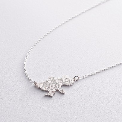 Срібне кольє "Мій дім - моя Україна" 181212home №6