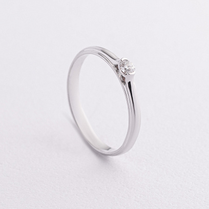 Помолвочное золотое кольцо с бриллиантом кб0628ca