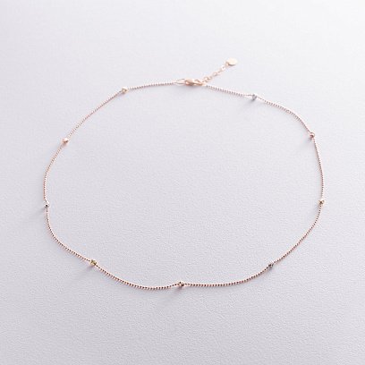 Золотое колье "Шарики" кол01614