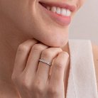 Кольцо в белом золоте с бриллиантами 27231121 от ювелирного магазина Оникс - 1