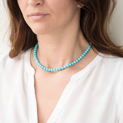 Колье с золотой вставкой (бирюза) колб0027sa №11