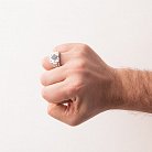 Серебряное кольцо (имитация обсидиан) 111401 от ювелирного магазина Оникс - 1