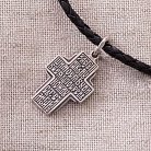 Срібний хрест "Господь Спаситель" з чорнінням 13844 от ювелирного магазина Оникс - 3