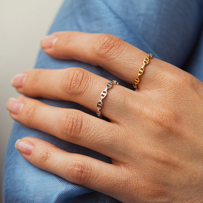 Кольцо "Helen" в желтом золоте mini к08432 №2