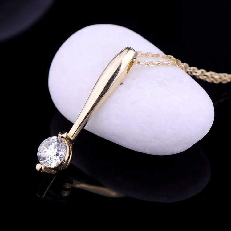 Золоте жіноче кольє (фіаніт) кол00605 від ювелірного магазину Онікс - 2