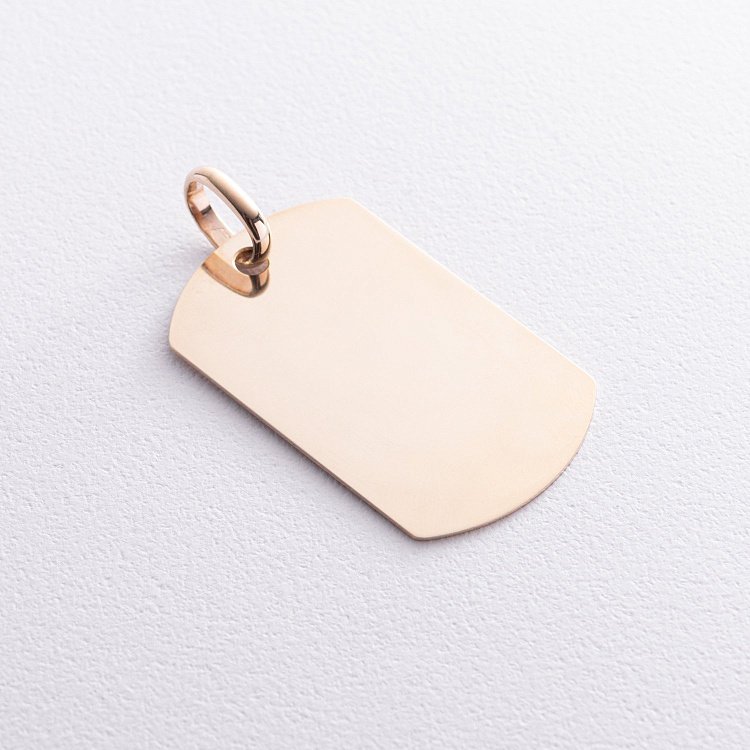 Большой жетон в желтом золоте (возможна гравировка) п03831 от ювелирного магазина Оникс