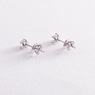 Золоті сережки - пусети з діамантами сб0384z от ювелирного магазина Оникс - 3