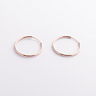 Серьги - кольца в красном золоте с04040 от ювелирного магазина Оникс - 1