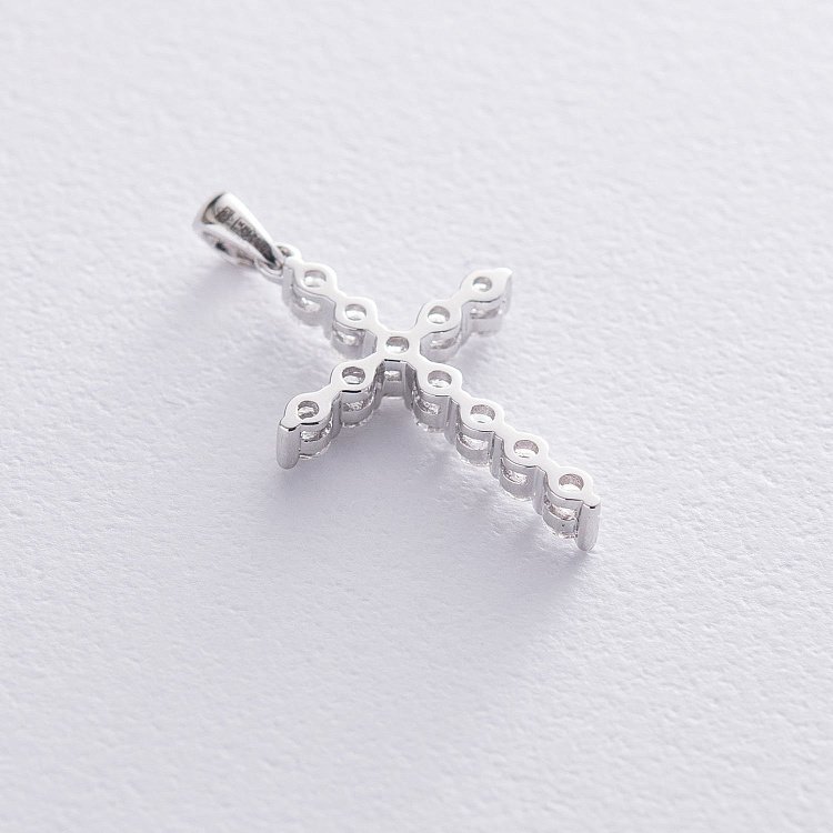 Золотой крестик с бриллиантами пб0147ri от ювелирного магазина Оникс - 2