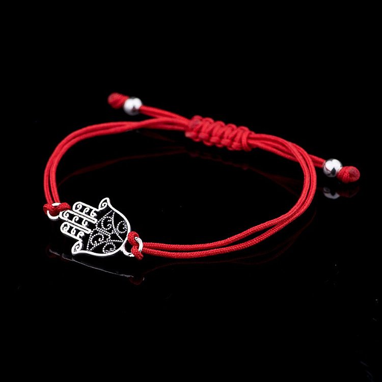 Браслет с красной нитью "Хамса" 141106 от ювелирного магазина Оникс